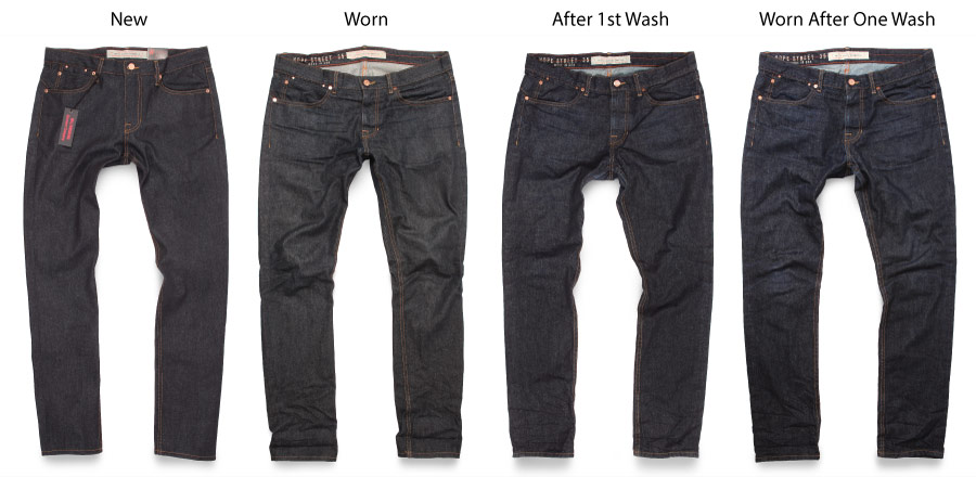 American-made Hope Street raw denim fading and aging reviewed