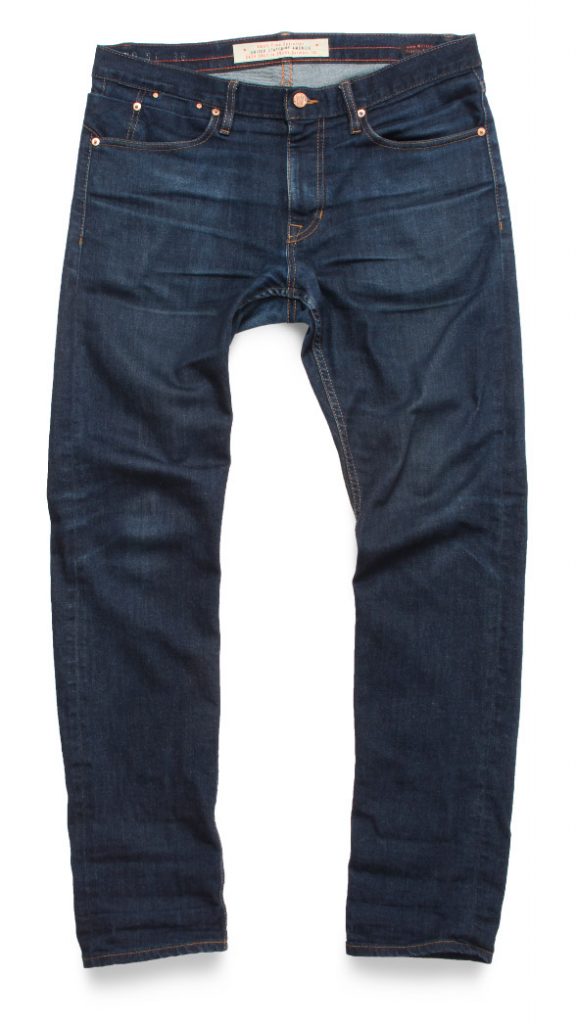 14-dip stretch indigo naturally aged raw denim American-made jeans by Williamsburg Garment Company