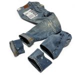 Chainstitch denim hemming alterations on Gap 1969 jeans