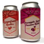 Jack’s Abby Grapefruit Radler and Pineapple, Guava Passion Radler in cans.