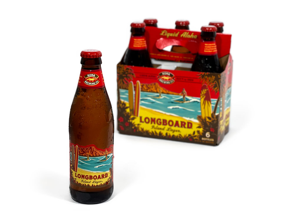 Best beers review of Longboard Island Lager features 6 pack of 12-oz. bottles by Kona Brewing Company of Hawaii Kai