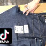 Cover image for TikTok video demonstrating how we expertly taper and take in the waist of jeans for the perfect fit.