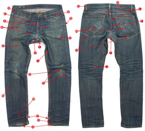 The Anatomy of Aged Jeans & Fade Descriptions – Denim Beer Machines ...
