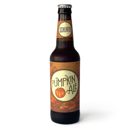 A 12-oz. bottle of Schlafly Pumpkin Ale beer blog review of the best pumpkin beers