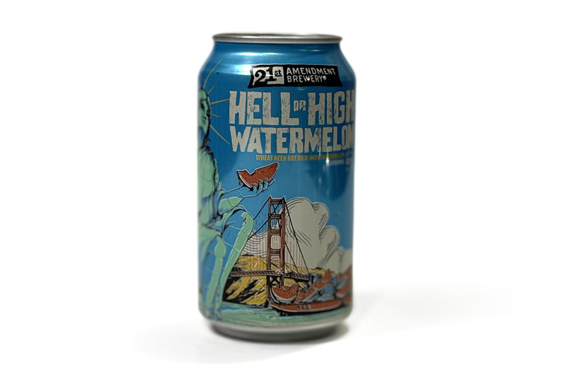 Hell or High Watermelon American wheat beer by 21st Amendment Brewery'