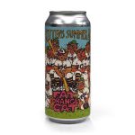 16oz. can of Fat Orange Cat Brew Co.’s Kittens Summer Ale with colorful baseball-themed cat label design.