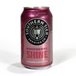 A 12oz can of Southern Tier Raspberry Shine Summer Wheat Ale, photographed for a blog review on its aroma, flavor, and overall drinking experience.